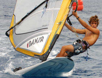 Armando Udine, campione italiano uscente di tavole a vela