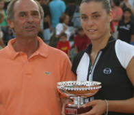 Oliviero Palma e Flavia Pennetta in occasione del torneo di tennis femminile organizzato dal Country Club di Palermo