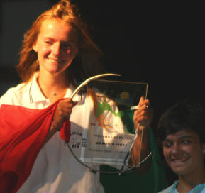 Caterina Farchione sul podio a Formentera (foto: Baglione)