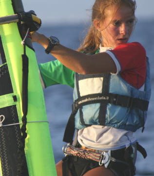 Caterina Farchione vince a Formentera il Campionato giovanile di Windsurf classe Techno 293 under 15 (foto Baglione)